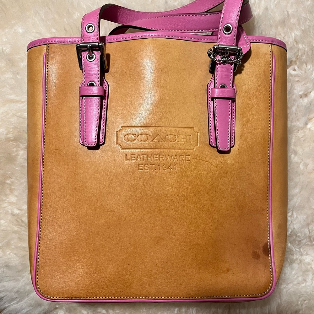 Vintage coach leatherware tote bag